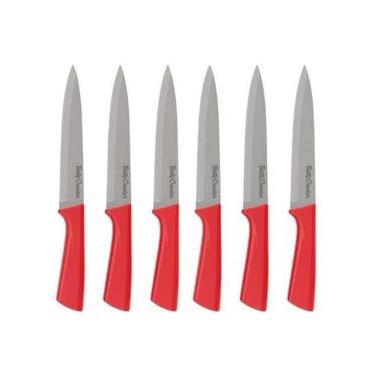Imagem de Conjunto 6 Facas Multiuso Mesa Legumes Cozinha Betty Crocker