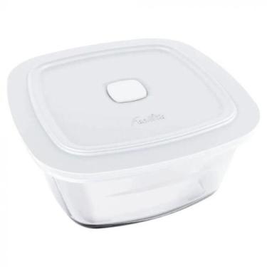 Imagem de Pote Vidro Temperado Facilita Vap 2L Quadrado Marinex - Nadir, Branco