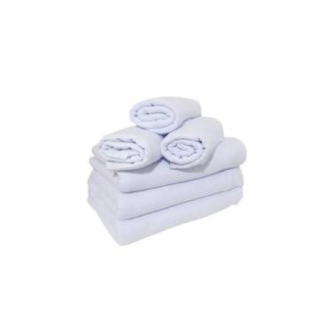 Imagem de Kit 10 Pano De Chao Premium Alvejado Gg 50x70 Branco - ADPZ | COMERCIA