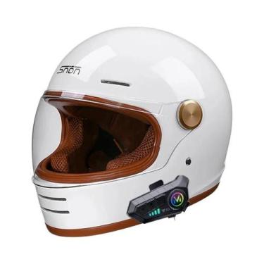 Imagem de Capacete De Motocicleta Retro Vintage Aberto Certificado DOT Para Pass