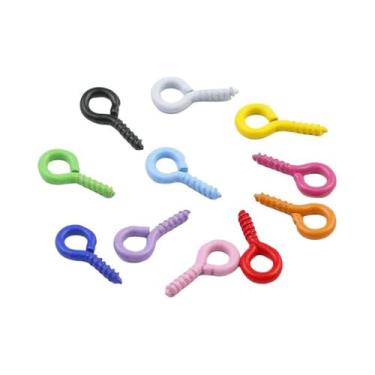 Imagem de Olhos De Parafuso Coloridos Em Liga De Zinco 100pçs 4x8/5x10mm Mini Il