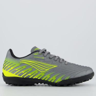 Imagem de Chuteira Penalty Bravo Y 3.0 Society Cinza e Verde, 42
