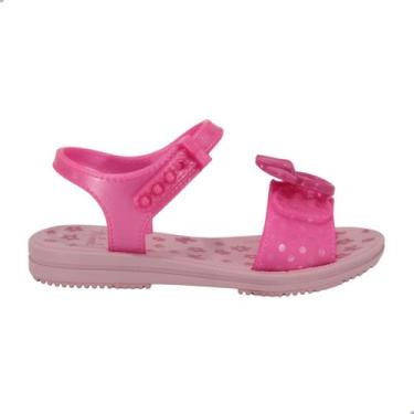 Imagem de Sandália Infantil Grendene Kids Minnie Dress Lik Com Óculos Rosa Perol