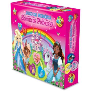 Imagem de Jogo da Memória Sonho de Princesa 48 Peças - GGB Brinquedos