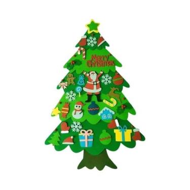 Imagem de Kit De Árvore De Natal Em Feltro DIY Para Crianças 2025, Ornamentos De