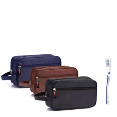 Imagem de Necessaire masculina Impermeável executiva Nylon Com Escova - Mormino,