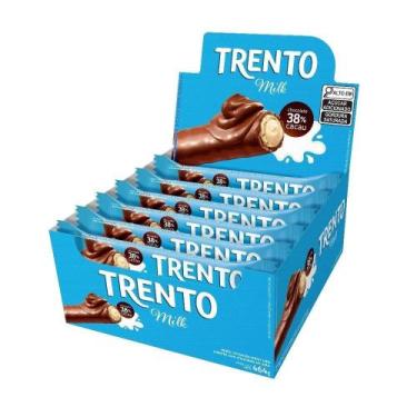 Imagem de Chocolate Trento Wafer Milk 29g - Embalagem com 16 Unidades