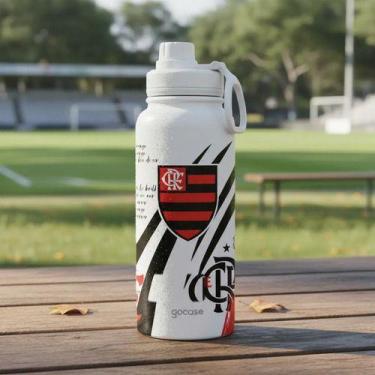 Imagem de Garrafa Térmica Flamengo Rubro Negra Gocase Aço Inoxidável 950ml, Flam