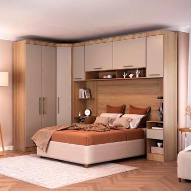 Imagem de Conjunto Quarto Queen 6 Peças 7 Portas 2 Gavetas Paris Eucamóveis - Eu