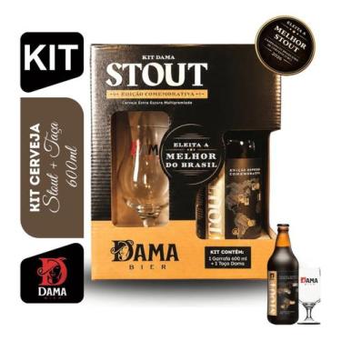 Imagem de Kit Cerveja Stout 600ml E Taça Dama Bier Edição Comemorativa