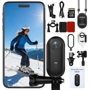 Imagem de Filmadora NUISK 4K Mini à Prova d'Água para Esportes 128GB