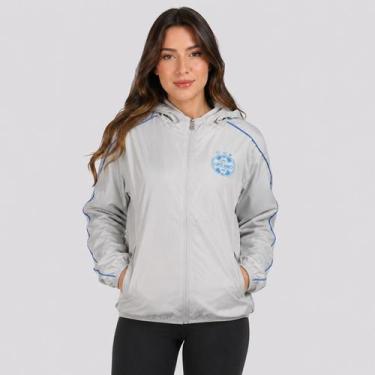 Imagem de Jaqueta Grêmio Corta Vento Solid Feminina Cinza - Natural Cotton, GG