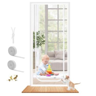 Imagem de Porta Telada Reforçada para Gatos Dixutzi 76 x 203 cm, Resistente para