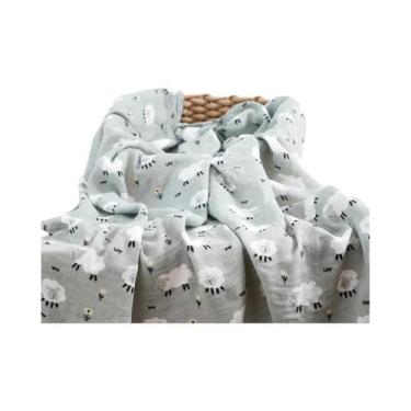 Imagem de Cobertor De Muslin De Algodão De Bambu Macio E Fofo Para Bebês 120x110