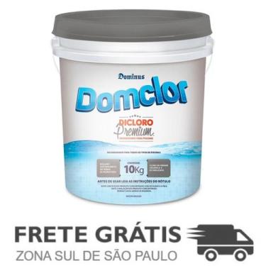 Imagem de Dicloro Premium Domclor 56 Desinfetante Água Piscinas 10 KG c/ 02+ Pas