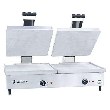 Imagem de Chapa Sanduicheira Elétrica de Aluminio Venâncio Conjugada 67 cm com 2 Prensas Sce70a2p 110v
