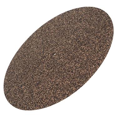 Imagem de Almofada de vinil para discos de vinil, cor de madeira antiestática e amortecimento avançado Tapete de prato de mesa giratória para discos de vinil