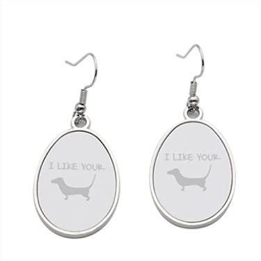 Imagem de Brinco preto I Like your weiner – Brincos com pingente para meninas – Presente de festa de aniversário dos namorados