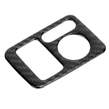 Imagem de Qiilu Para Honda CRV CR-V 2007-2011 Interruptor de ajuste de espelho retrovisor com acabamento de fibra de carbono macia, botão de ajuste elétrico, capa de interruptor de espelho retrovisor, moldura de interruptor