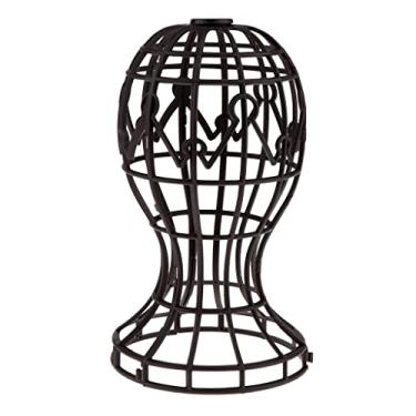 Imagem de Prateleira Organizadora de Rack de Armazenamento de Peruca Dobrável Estável Durável de 18'', Castanho