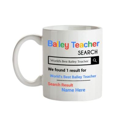 Imagem de Caneca personalizada para professores de balley - Presentes personalizados para professores de balley - Caneca de café de 325 ml - Personalizada com o seu nome do professor Balley