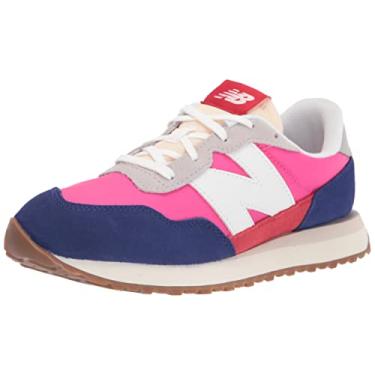 Imagem de New Balance Girls 237 V1 Lace-Up Sneaker, Victory Blue/Exuberant Pink, 4.5 Big Kid