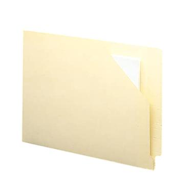 Imagem de Smead Jaqueta de arquivo com aba de extremidade com proteção antimicrobiana do produto, aba de corte reto reforçada, plana, sem expansão, tamanho de letra, Manila, 100 por caixa (75715)