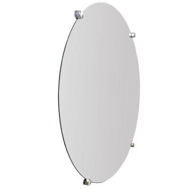 Imagem de Espelho Banheiro Casa 3Mm Com Botão Francês Redondo 80Cm