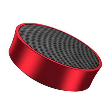 Imagem de Alto-falante Bluetooth - Microfone embutido sem fio mini pesado 65 mm chifre 3 cm corpo fino alcance 10 m 6h tempo de reprodução, vermelho