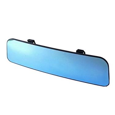 Imagem de Espelho retrovisor antirreflexo convexo retrovisor de encadernação fixa no espelho retrovisor interno de ângulo amplo reduz efetivamente a área cega