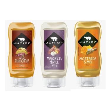 Imagem de Combo Molhos Especiais Junior Chipotle, Maionese Grill, Mostarda e Mel