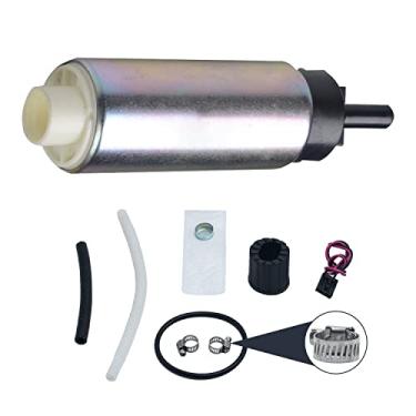Imagem de PLDDE Novo 255LPH Bomba de combustível elétrico Intank EFI de corrida de alto desempenho com filtro/vedação do tanque+mangueira flexível+base de borracha/mangueira+grampos +conector universal de fio/plugue F2000169