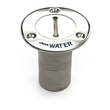 Imagem de Whitecap Preenchimento de mangueira de 90 graus de aço inoxidável 6125C com chave - água, 3,8 cm