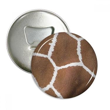 Imagem de Abridor de garrafas com design abstrato de penas de girafa emblema multifuncional