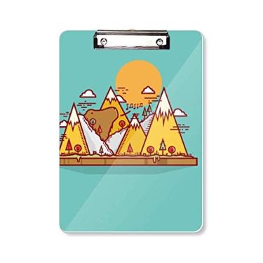 Imagem de Placa de suporte de placa de desenho animado Bear Mountain Animal A4