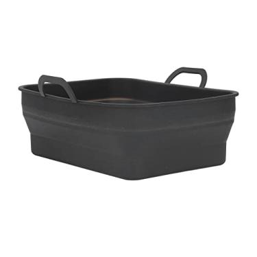 Imagem de Panela de Fritadeira de Silicone, Forro de Fritadeira de Silicone de Grau Alimentício Linhas Elevadas Antiaderente para Cozinha (Preto)