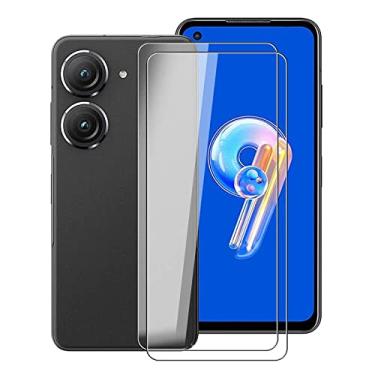 Imagem de KJYF Película protetora de vidro temperado para Asus Zenfone 9, [2 unidades] alta transparência [dureza 9H] [sem bolhas] película protetora de tela de vidro temperado para Asus Zenfone 9 5,9 polegadas.