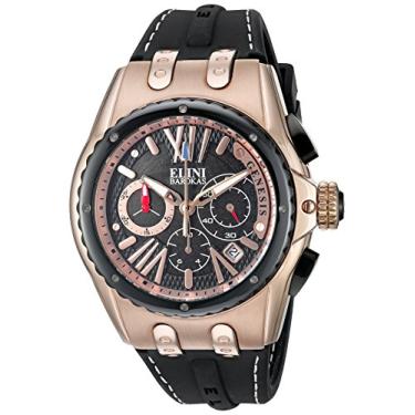 Imagem de Elini Barokas Relógio masculino ELINI-20008-RG-01-BB Genesis mostrador analógico de quartzo suíço preto
