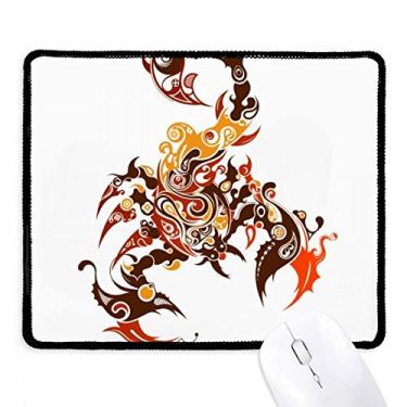 Imagem de Mousepad colorido com desenho de animal escorpião, borda costurada, tapete de borracha para jogos