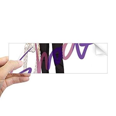 Imagem de DIYthinker Adesivo de para-choque retangular com ilustração de imagem de menina de choque para janela