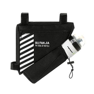 Imagem de Saco do triângulo da bicicleta à prova dwaterproof água para bicicleta quadro dianteiro saco ciclismo tubo superior saco de garrafa de água bolso bicicleta acessórios Suporte Caramanhola Para Garrafa Squeeze