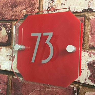 Imagem de Números das casas Placas do número da casa Personalizar o número da casa Endereço personalizado Número da porta da casa Nome da rua Acrílico