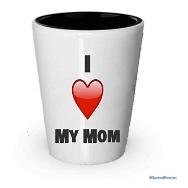 Imagem de Copo de shot I Love My Dad and Mom – Presentes para pais e mães (1, mamãe)