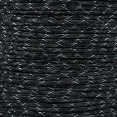 Imagem de Paracord Paracord 550 da Paracord – para uso interno e externo – recreação ao ar livre, artesanato e aprimoramento de casa variedades e comprimentos, Black w/ Gray X, 250 Feet