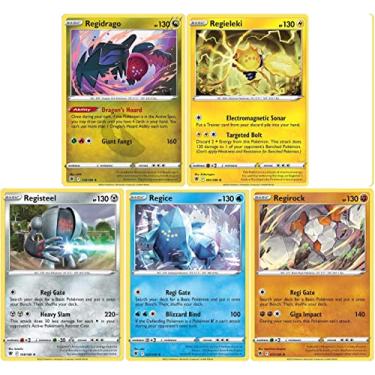 Imagem de Regidrago Regieleki Registeel Regice Regirock - Astral Radiance - Rare Pokemon Legendary Card Lot 118/189-051/189-037/189-075/189-108/189