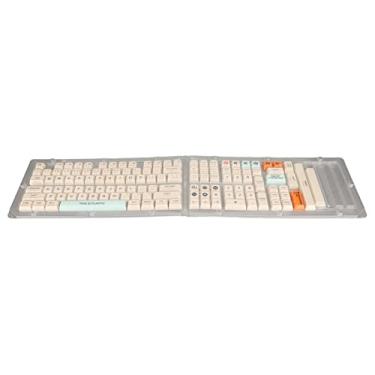 Imagem de Teclas de teclado PBT, teclas de decoração para teclado, 128 teclas, XDA, altura de sublimação, opaca para teclado DIY