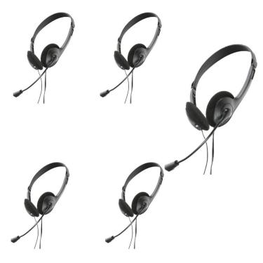 Imagem de Fone De Ouvido Headset Usb Microfone Preto Gotech Kit Com 5