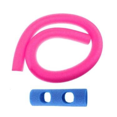 Imagem de Amagogo Tubo de espuma de macarrão para piscina flutuante com conector para macarrão para piscina, Rosa 2 Furos
