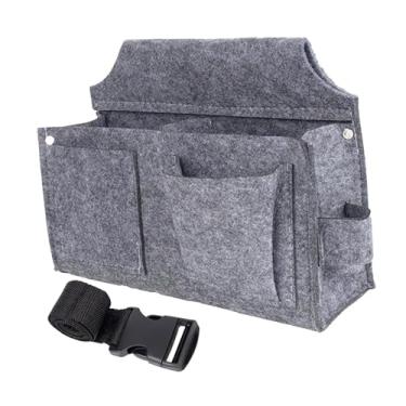 Imagem de Baoblaze Suporte de ferramentas bolsa cinto de ferramentas de construção engrossar cinto ajustável saco de ferramentas carpinteiro cinto para eletricista, cinza L