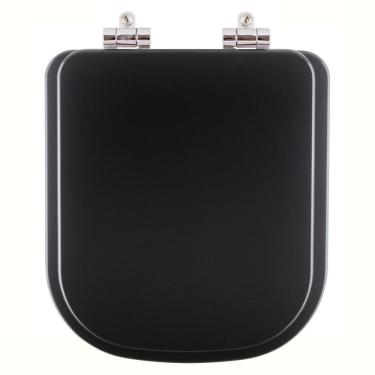 Imagem de Assento Sanitário Poliester Soft Close Debba Onix (Preto Fosco) para vaso Roca